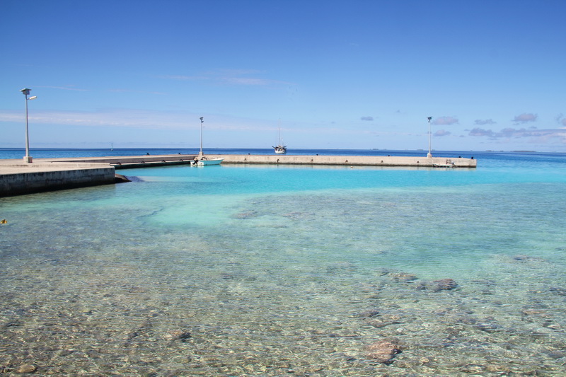 Transparent water of Tuamotu islands